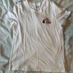 Aritzia Sunday’s Best dog embroidery tee, XS